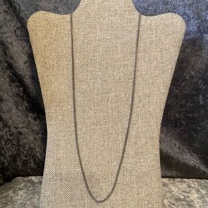 Vintage Thin Silver Tone Chain Necklace